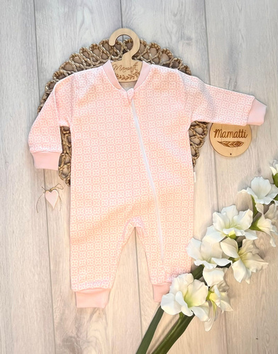 Pajacyk dla Niemowląt Mamatti PS15341 Kwiatki – Zamek, Bez Stópek