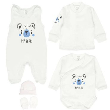 Komplet wyprawkowy Mój Miś Martex biały