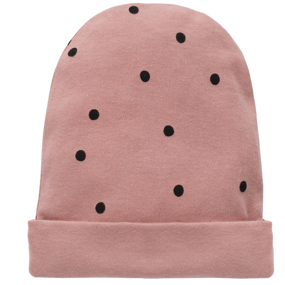 Tres Bien Pinokio Czapka niemowlęca - róż groszki