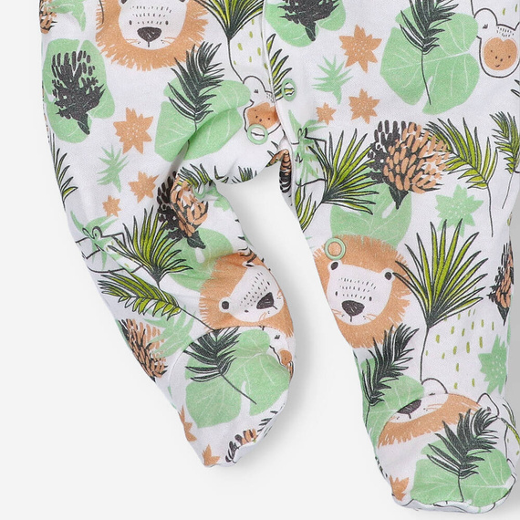 ABN-3786/LEW Lion Pajacyk z bawełny organicznej Nini zielony