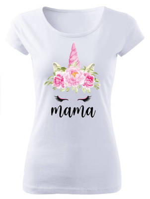 "JEDNOROŻEC mama" Moocha koszulka damska biały