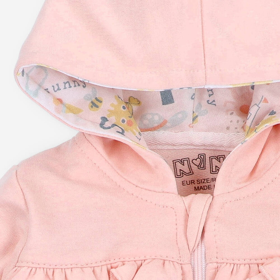 ABN-3950/BRÓ Sunny Bluza dresowa z bawełny organicznej Nini różowy
