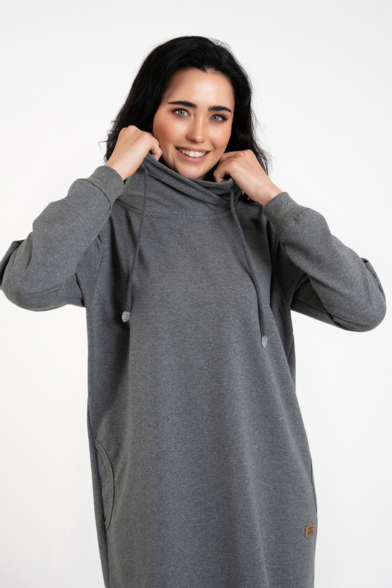 Malmo tunika damska długi rękaw Italian Fashion - śr. melanż