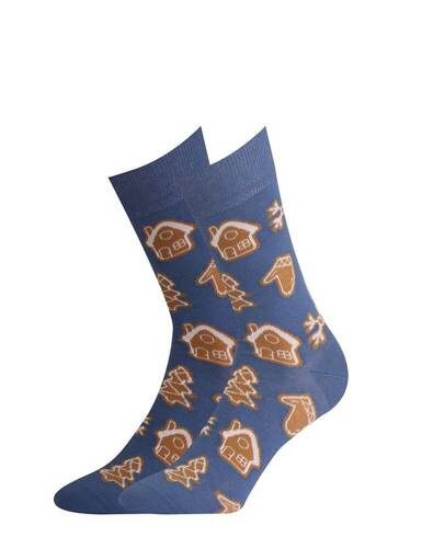 U04.155  Skarpety Świąteczne Damskie/Męskie  Wola 818  paris blue