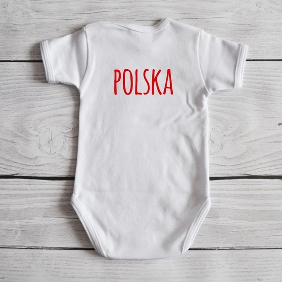 Body krótki rękaw "Polska" Moocha białe