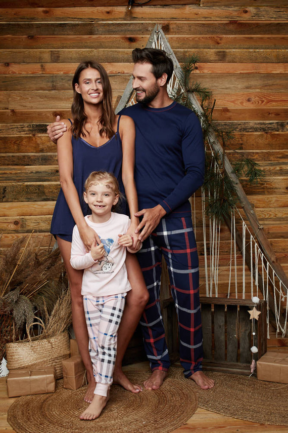 Song Piżama Damska wąskie ramiączko, spodenki Italian Fashion - granatowy