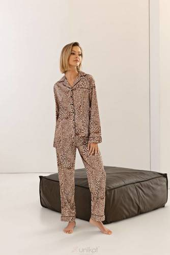 Bambi Piżama damska Unikat brązowy