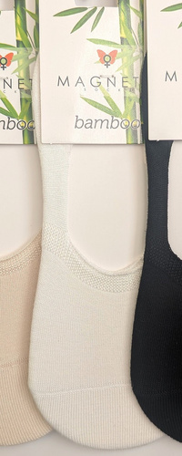 Stopki baleriny Bamboo Magnetis 251145 silikon cienkie komfort ecru