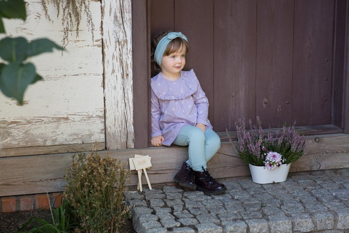  "My Garden" PINOKIO Tunika z marszczeniem - fiolet druk 