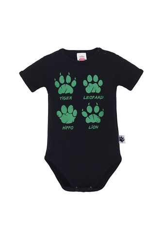 Body z krótkim rękawem "WILD WORLD" Makoma czarny