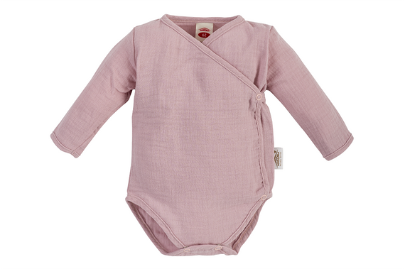 Body rozpinane muślinowe "Just Muslin" Makoma pudrowy róż