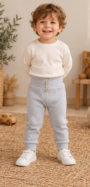 LJ816 Mamatti Legginsy dziewczęce dzwony - brązowy