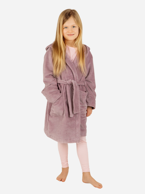 Bamboo Szlafrok dziecięcy bambusowy ByShelly - brudny róż