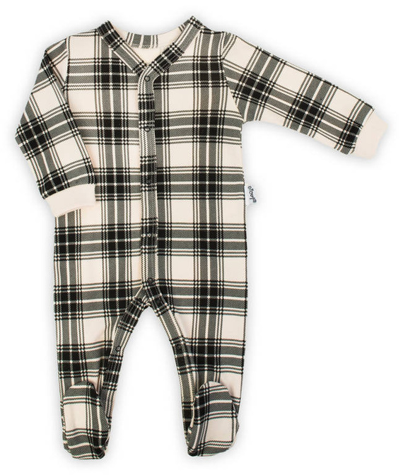 Pajacyk niemowlęcy 163617 "Magia Świąt" Nicol - kratka: czarny, beżowy