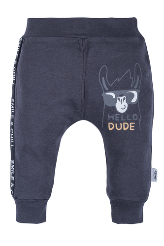"Hello Dude" Makoma Spodnie niemowlęce grafitowy  