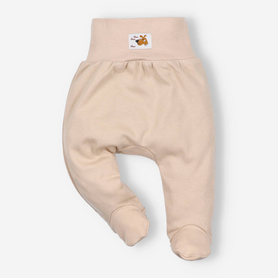 ABK-0028/PIE Psiaki Komplet niemowlęcy z bawełny organicznej Nini beżowy