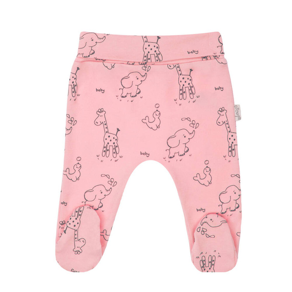 4800 04 Komplet wyprawkowy 4-częściowy nadruk "Animals" Nicol - różowy