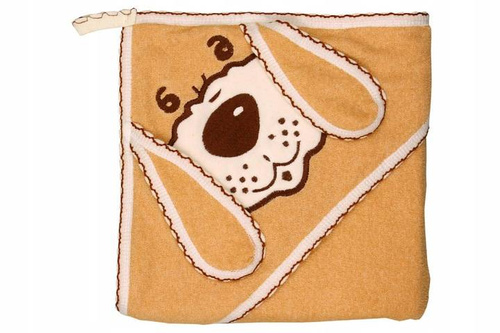 Niemowlęce okrycie kąpielowe "Piesek" Terjan - Brązowy