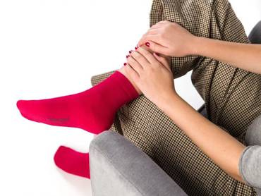 ART.130 Natural Merino Wool Skarpety damskie Steven czerwony 005