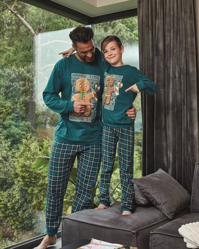 115/234 Cookie Piżama męska świąteczna Cornette - zielony