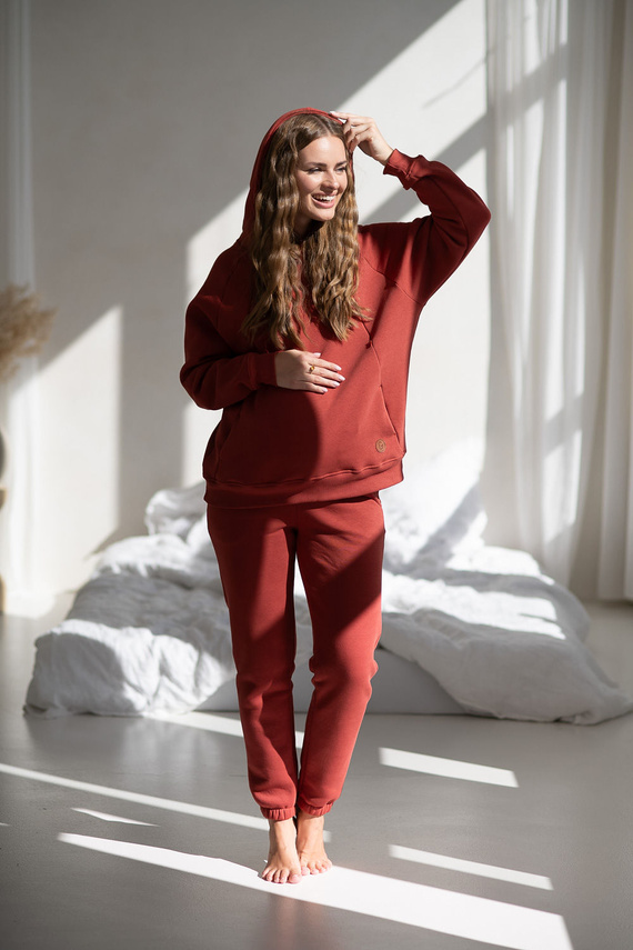 Motherhood Milk&Love bluza do karmienia oversize fioletowy