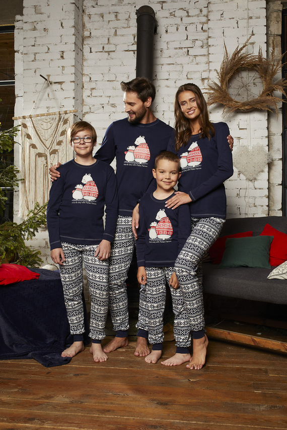 Arktyka Piżama Męska Italian Fashion - granatowy