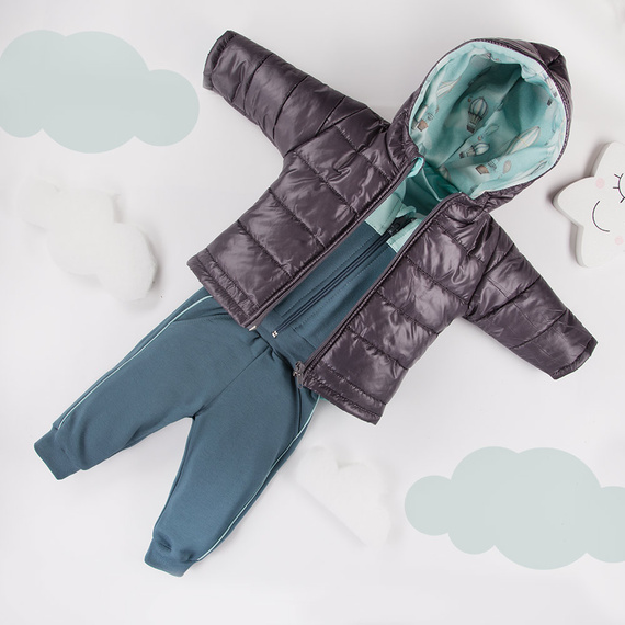 Balloons Eevi Dresowe spodnie na gumce - ciemny turkus