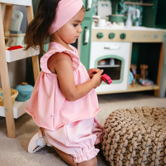 Strawberry & Love Eevi Sukienko-body, krótki rękaw - róż