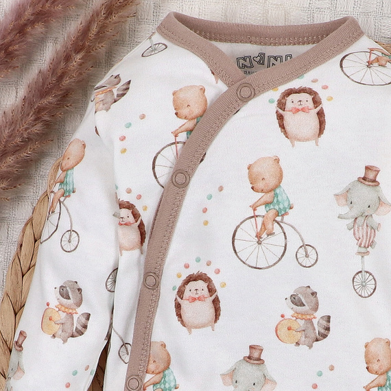 ABN-5581 Circus Body kopertowe niemowlęce Nini – 100% bawełna organiczna, bezniklowe napy, produkcja polska