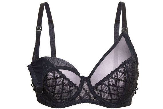 Huggy Soft Black miękki biustonosz do karmienia Momtobe czarny