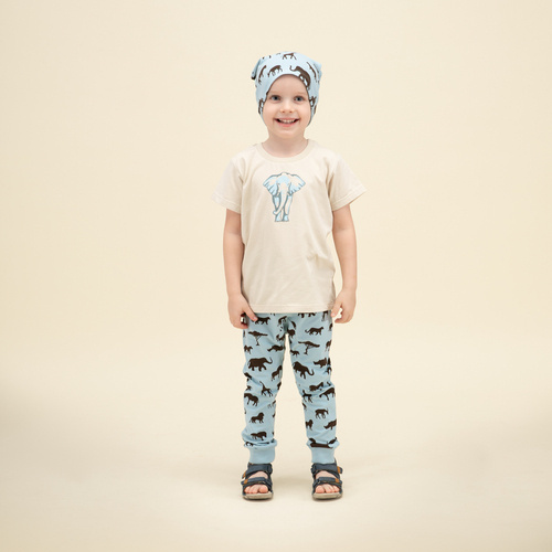 Safari Pinokio Leginsy dziecięce - afryka niebieski