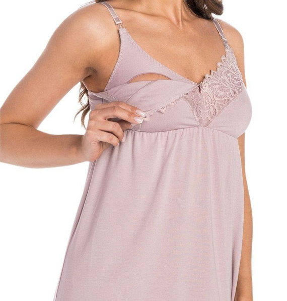 2174 Nanni Koszula nocna do karmienia Teyli - kakao