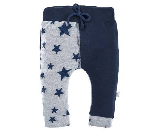 410GW Spodnie W Gwiazdki Little Gentleman Marija - szary granatowy