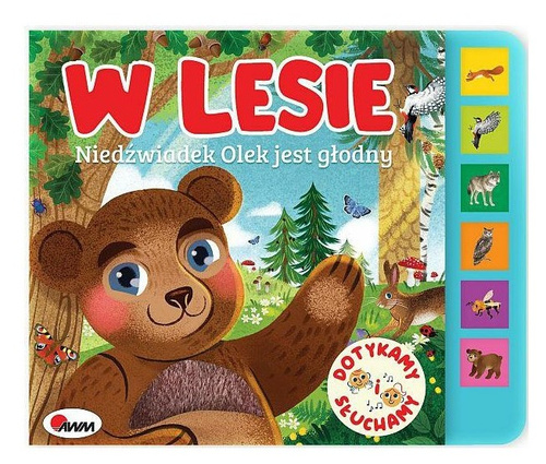 MO213-9 Książeczka Sensoryczna DOTYKAMY I SŁUCHAMY  W LESIE – AWM | Nauka przez zabawę
