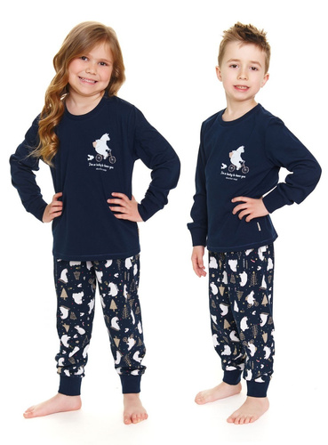 Piżama dziecięca 5264 "Frozen" Unisex Doctor Nap - navy blue