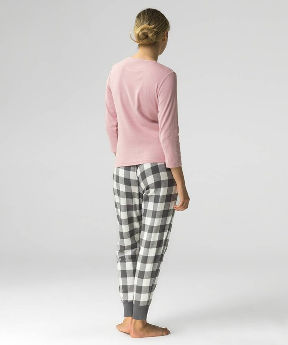 NLP-485 Piżama Damska Flanela Atlantic różowy