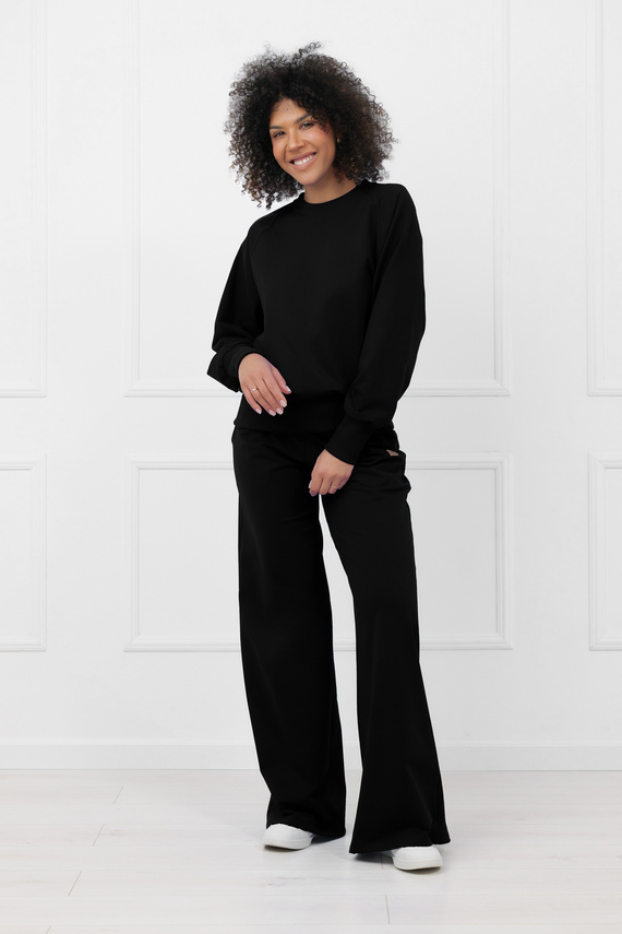 Komplet dresowy damski Margo Italian Fashion – bawełna- czarny