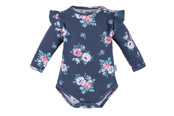 "Rose Bonica" Body z długim rękawem Makoma ciemny róż