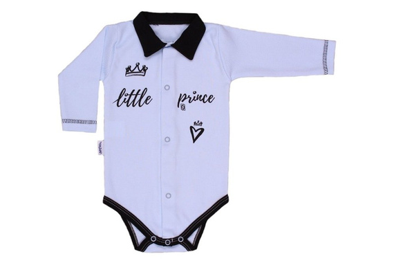 Body rozpinane z kołnierzykiem "LITTLE PRINCE" białe