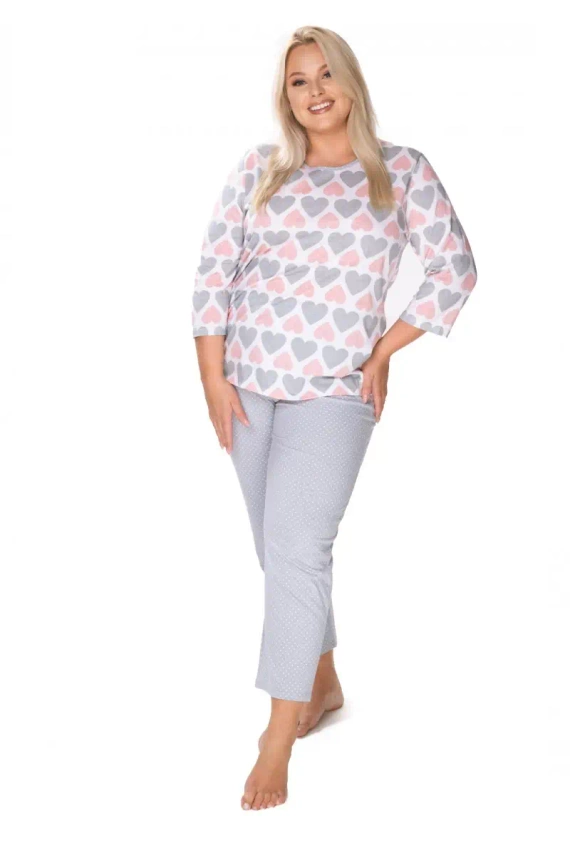 6304 Kelly Piżama damska Mewa szara
