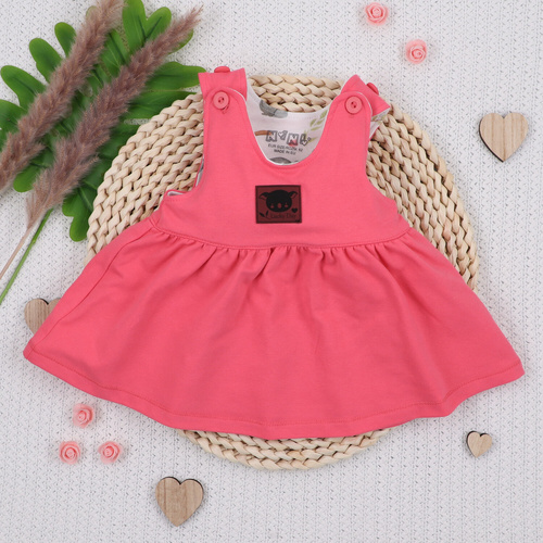 ABN-5645 Sukienka niemowlęca Nini Słodka Koala 95% bawełna organiczna Polska