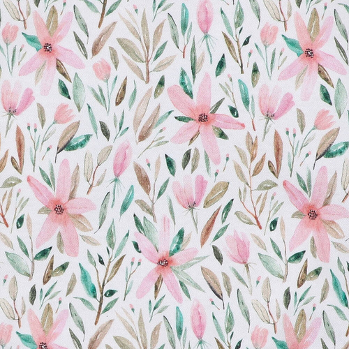 ABN-4757 Pink Flowers Śpiochy z bawełny organicznej Nini