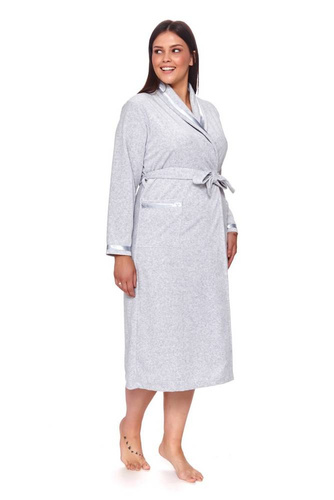 Szlafrok damski Doctor Nap SWO.1078- grey melange
