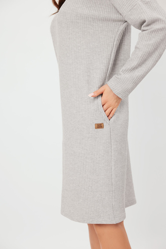 Avira tunika damska długi rękaw Italian Fashion - jasny melanż