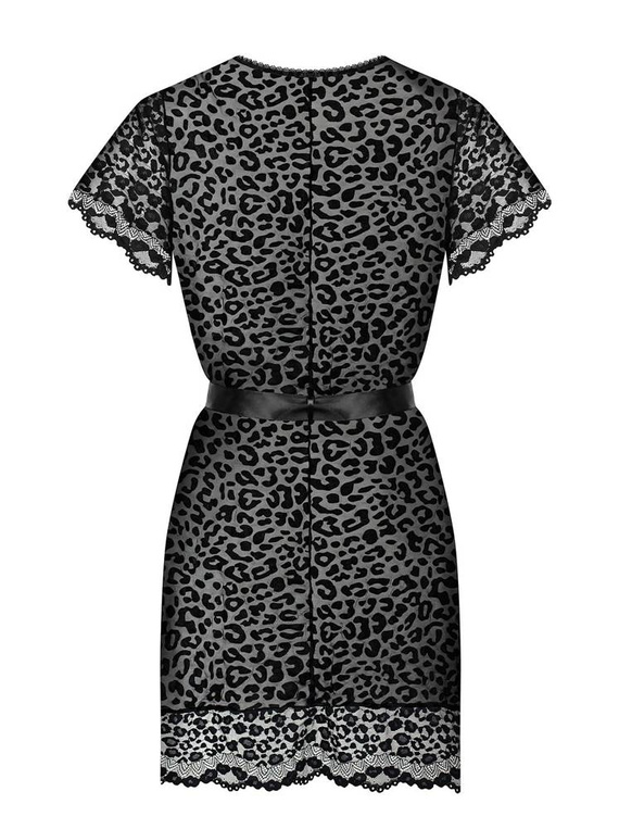 Giully Szlafrok Damski Peniuar Obsessive czarny