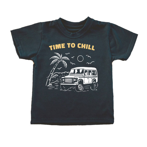  "WAKACJE – TIME TO CHILL" Moocha Koszulka dziecięca czarny 