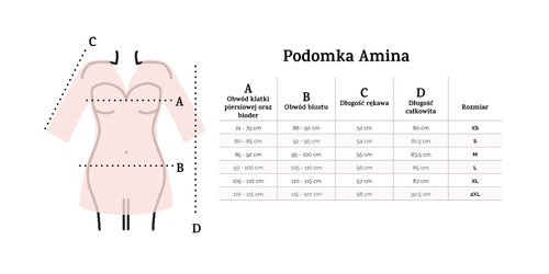 Amina Podomka Szlafrok Damski Dkaren - czarny