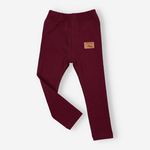 KAR-0041/BOR Legginsy dziewczęce Lagarto Verde  bordowy 