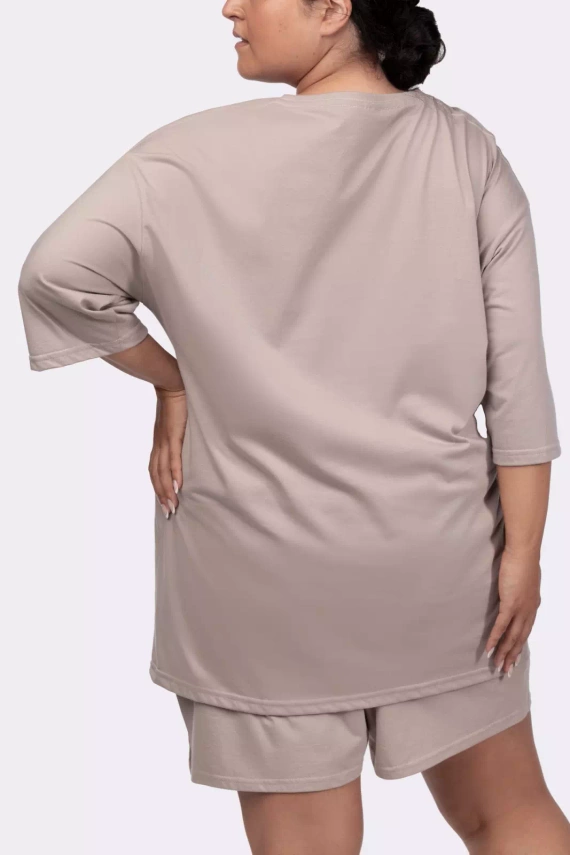 Joy shortsleeve Piżama damska Mona beige