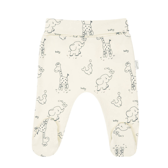 4800 02 Komplet wyprawkowy 4-częściowy nadruk "Animals" Nicol - ecru